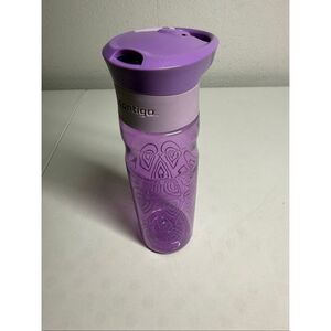 Contigo water bottle featuring a teardrop pattern and a carry loop lid 20 OZ